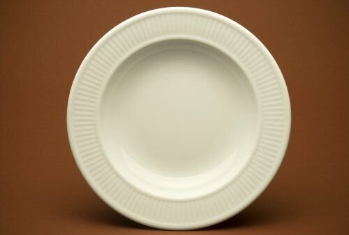 Pillivuyt Plisse White Porcelain Soup Plate | 8.5"D