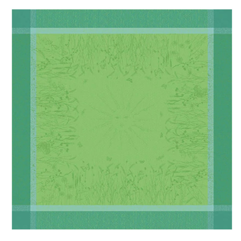 Garnier-Thiebaut, French Jacquard Tablecloth Champ de Ble Verdure Green Sweet Stain Resistant 100 Percent Cotton Table-Linen Square 69"x69" (175cm x 175cm)…