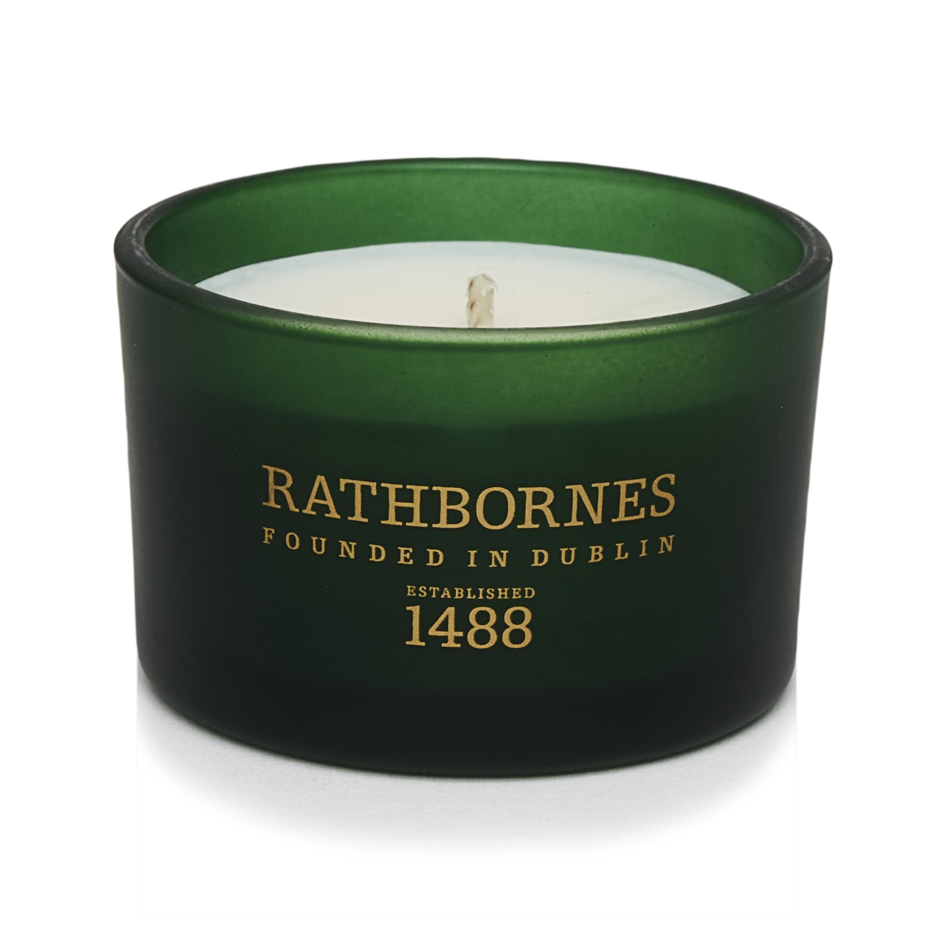 Irish luxury woody candle by Rathbornes 1488