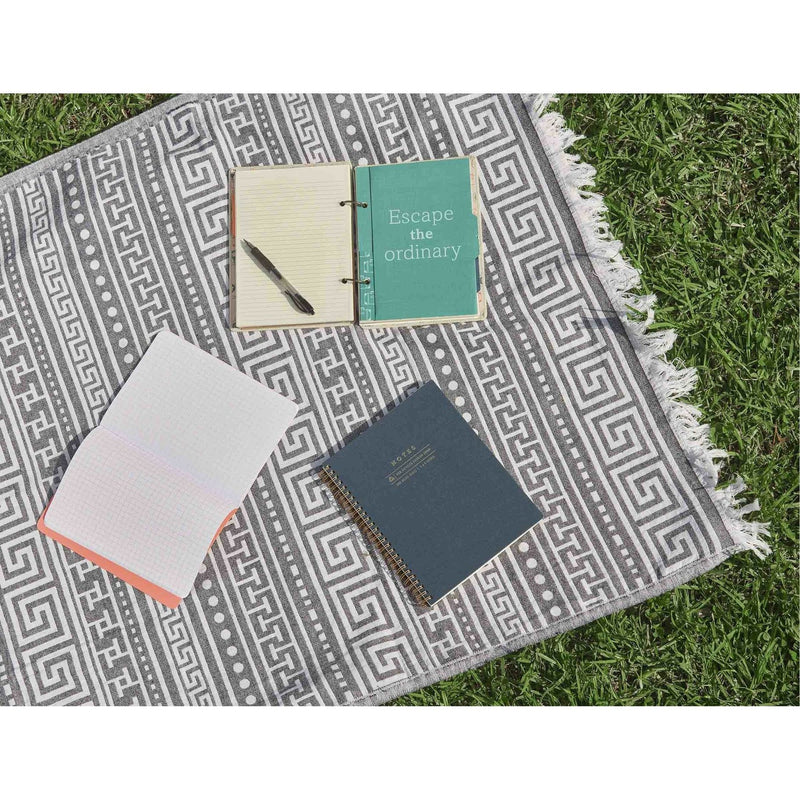 Black Aztec Turkish Towel - Home Decors Gifts online | Fragrance, Drinkware, Kitchenware & more - Fina Tavola