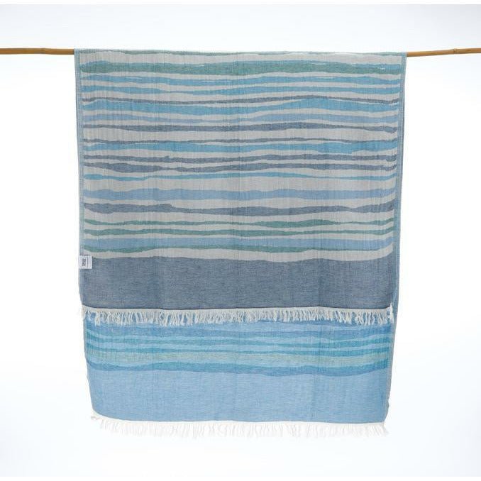 Blue Wave Turkish Towel - Home Decors Gifts online | Fragrance, Drinkware, Kitchenware & more - Fina Tavola