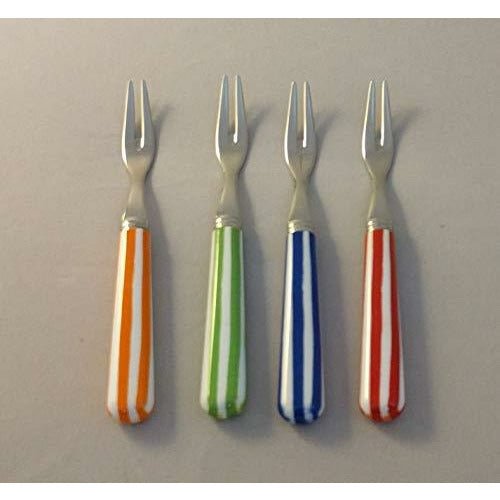 Sabre Flatware Cocktail Forks Set x 4 Printed Handles - Home Decors Gifts online | Fragrance, Drinkware, Kitchenware & more - Fina Tavola