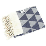 Dark Blue Pyramid Turkish Towel - Home Decors Gifts online | Fragrance, Drinkware, Kitchenware & more - Fina Tavola