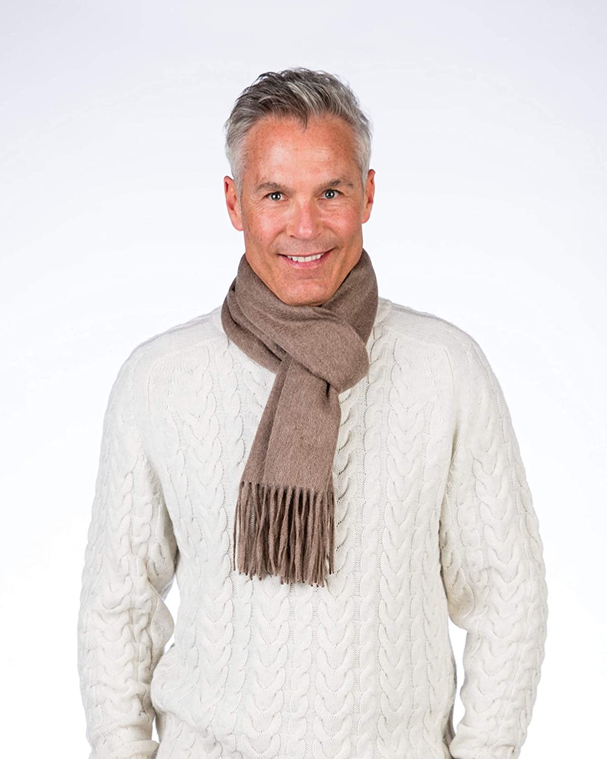 Alashan Cashmere Merino Blend Woven Scarf | Mushroom