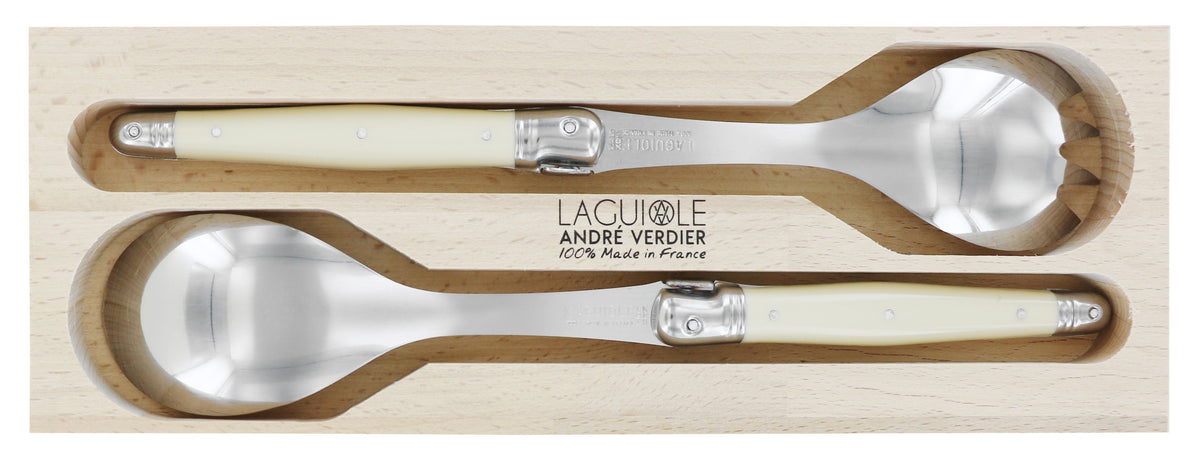 Andre Verdier Laguiole Debutant Salad Servers | Ivory