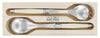 Laguiole Andre Verdier 2-Pice Salad Servers Debutant Stainless Steel Blade and Ivory Handle