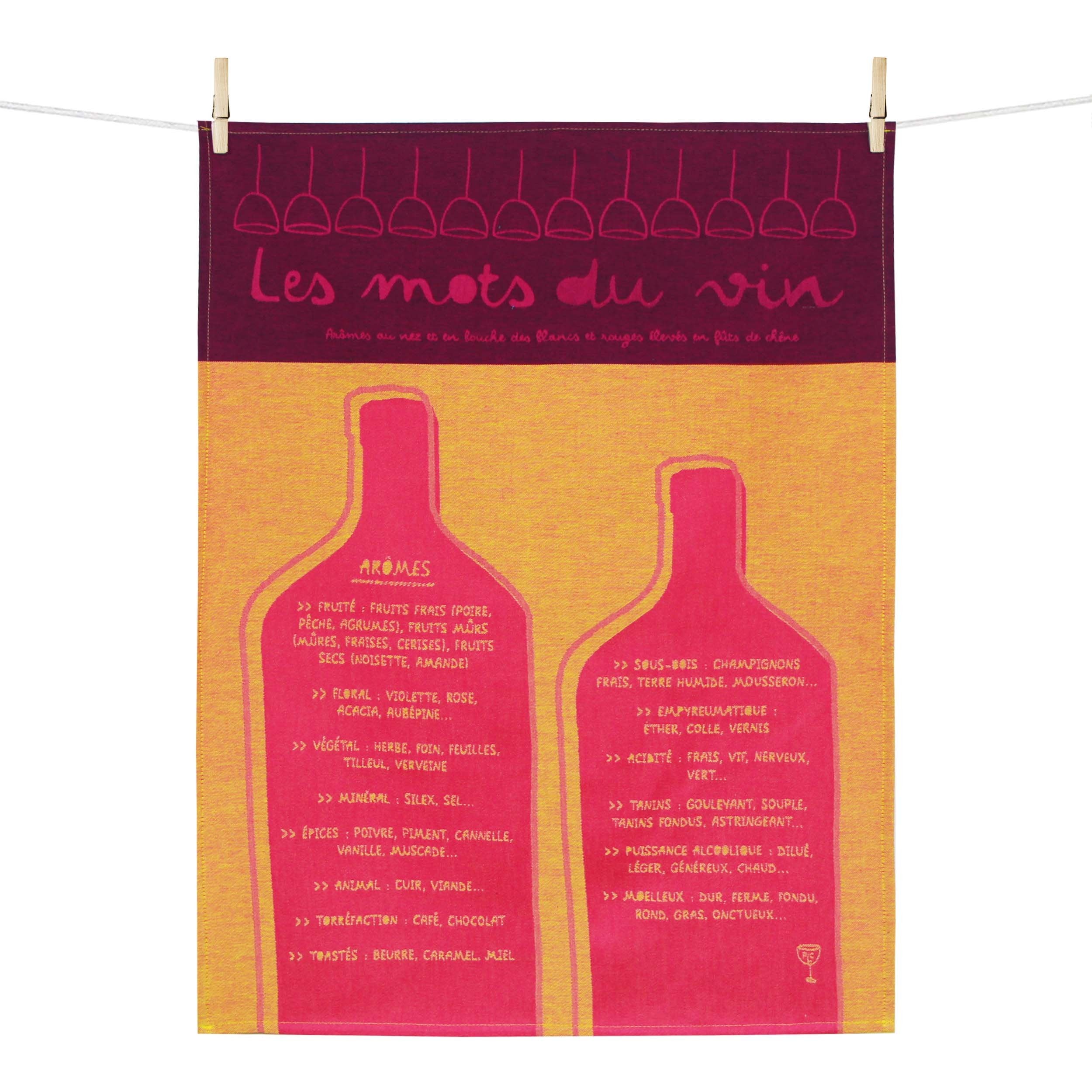 French Jacquard Kitchen Tea Towel | MOTS DU VIN