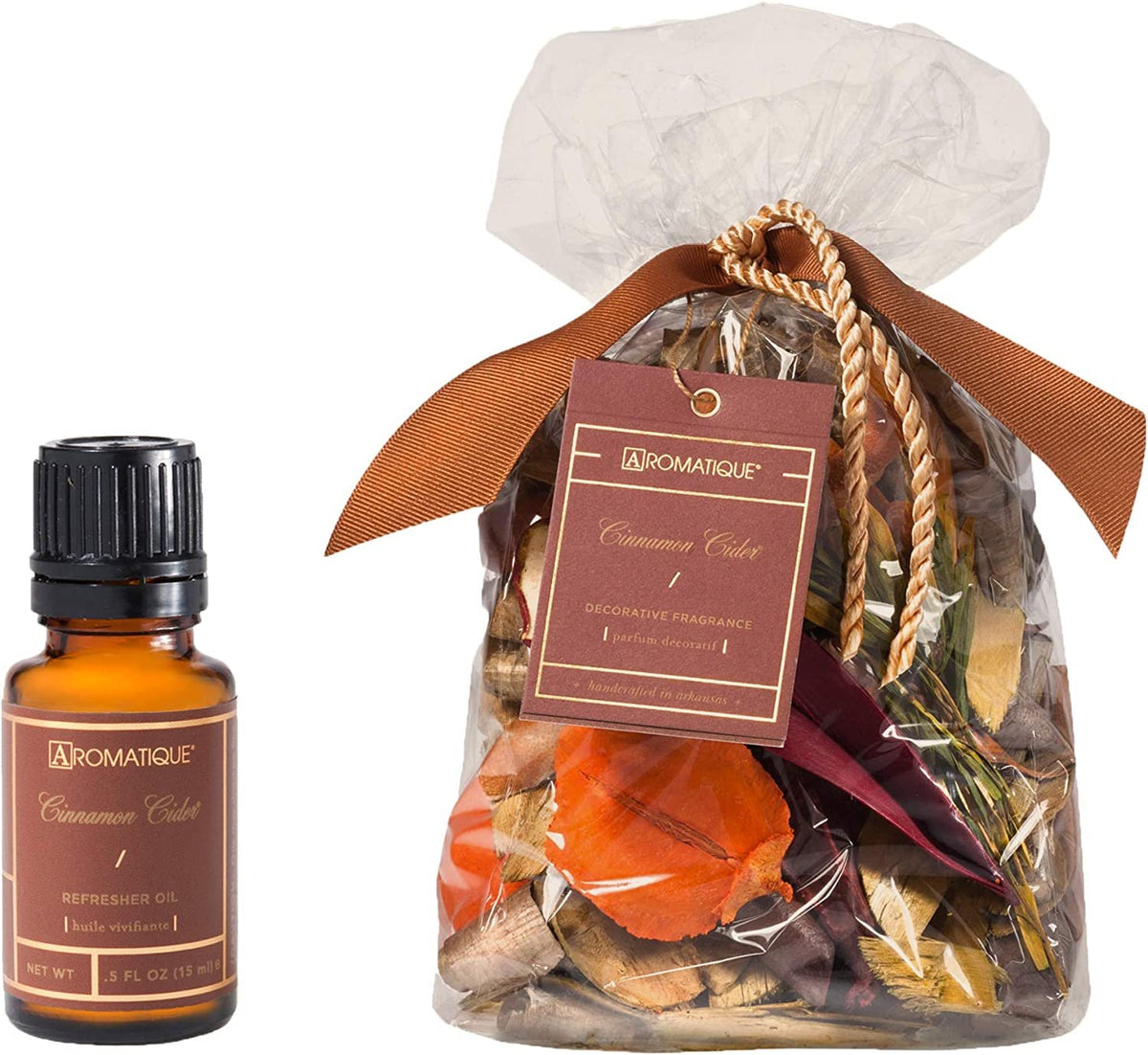 Decorative Scented Potpourri & Refresher Oil Gift Set | Cinnamon Cider