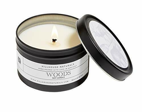 Lemon, Bergamot & Amber Scented Soy Candle in a Tin | Woods