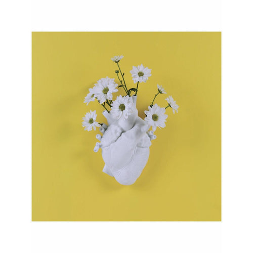 Seletti Love in Bloom Porcelain Heart Vase