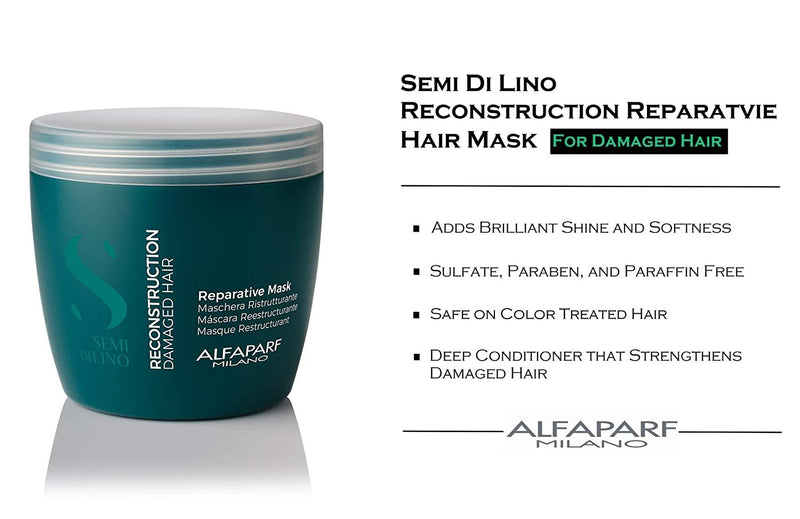 Semi Di Lino Reconstruction Reparative Mask | For Damaged Hair