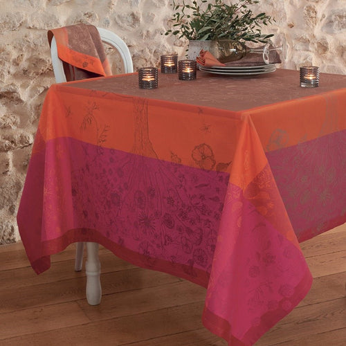 Garnier-Thiebaut Tablecloth Poetree Fuchsia 69" Square - Home Decors Gifts online | Fragrance, Drinkware, Kitchenware & more - Fina Tavola