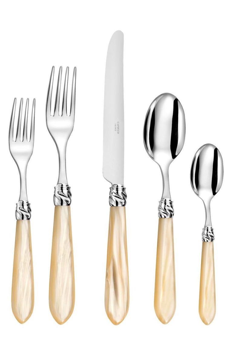 Diana Pearl Flatware 5 Piece Place Setting | Service for 1