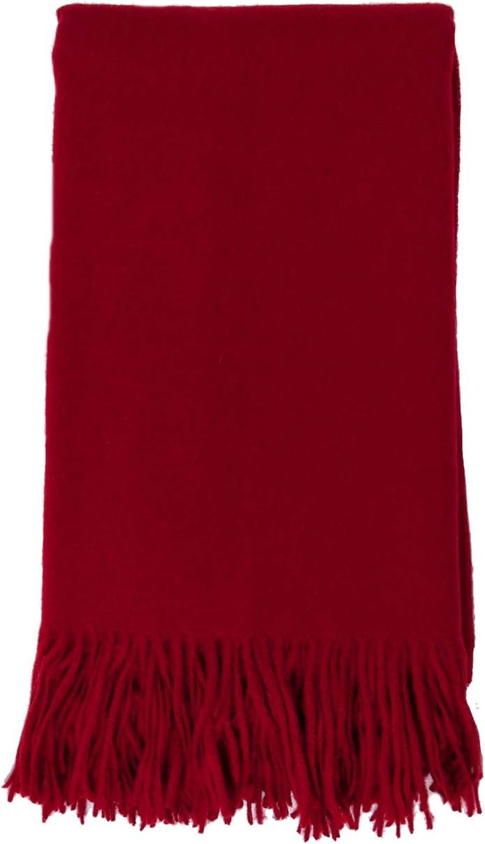 The Classic Throw Mongolian Cashmere & Merino Wool Blend | Claret (Red)