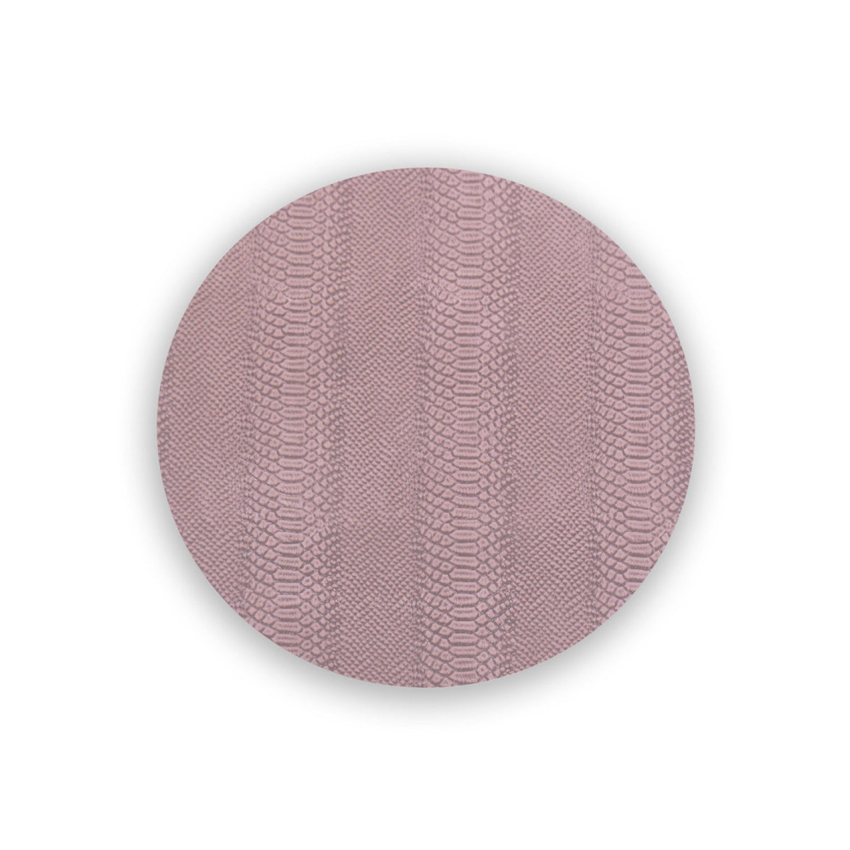 VIDA Croc Reversible Round Placemats | Set of 4 | Pink & Brown