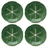 Green Cabbage Dessert Plates | Set of 4