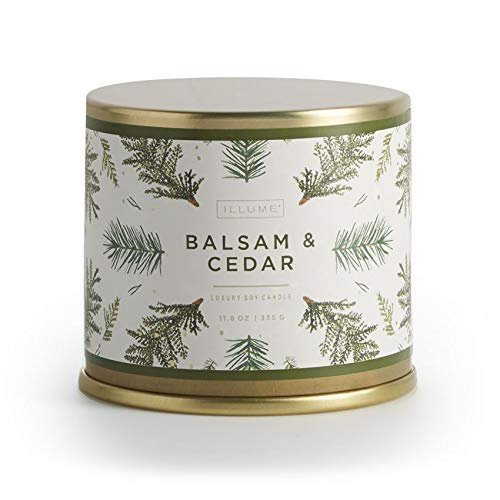 Large Soy Candle in Vanity Tin | Balsam & Cedar