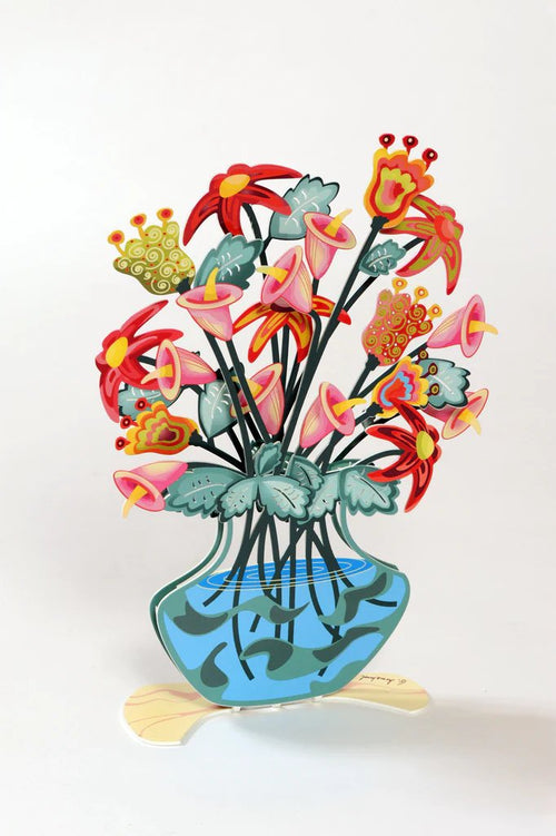 Galia Armeland Waves Vase Flower Metal Art Sculpture