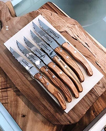 Laguiole Berlingot Steak Knives | Set of 6 |  Olive