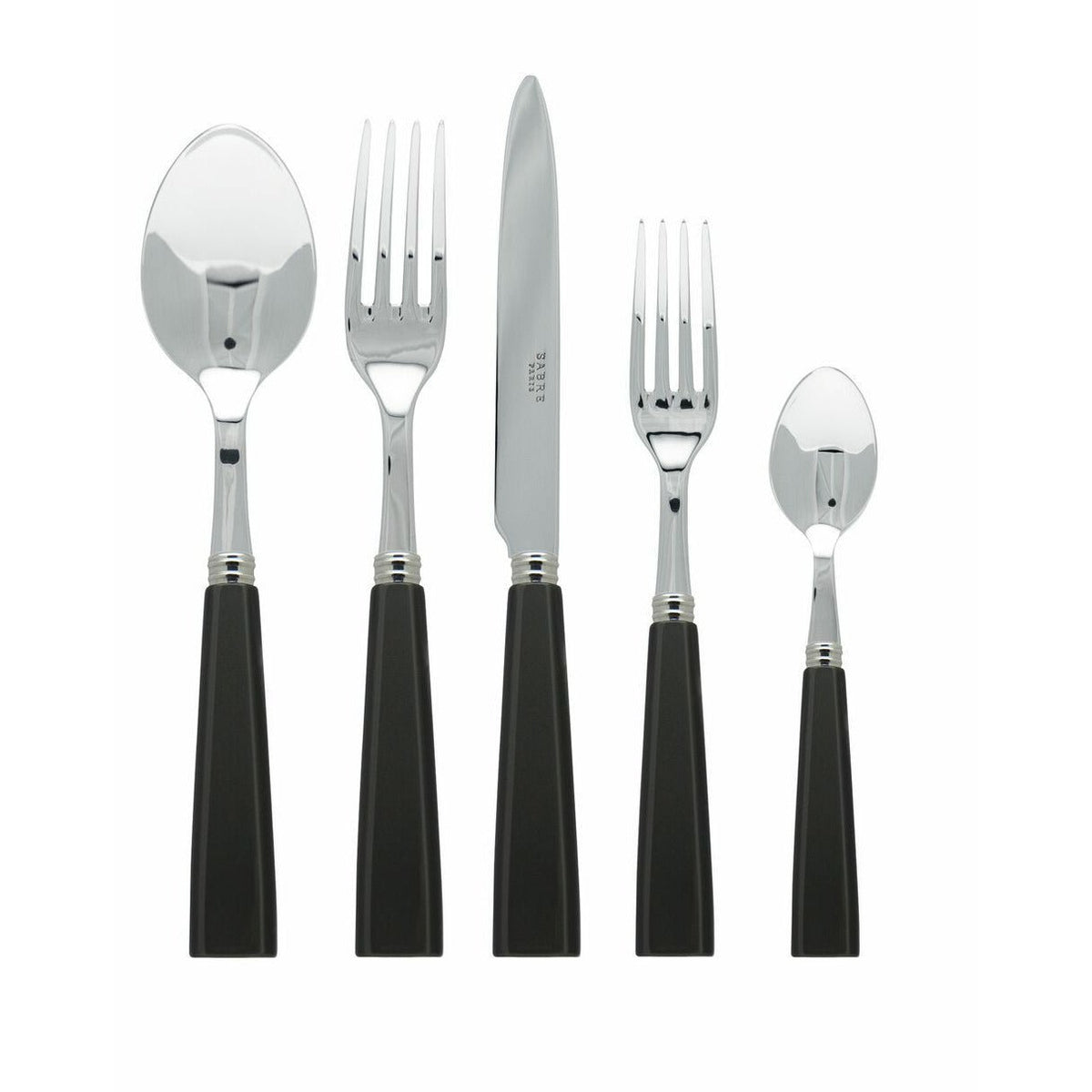 Natura 5 Pc Flatware Set Dark Grey Place Setting - Home Decors Gifts online | Fragrance, Drinkware, Kitchenware & more - Fina Tavola