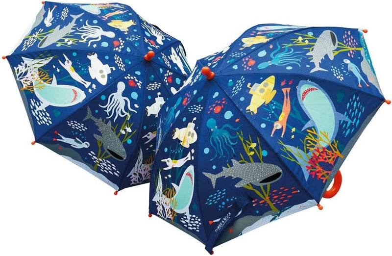 Floss & Rock Color Changing Kids Umbrella | Deep Sea Creatures