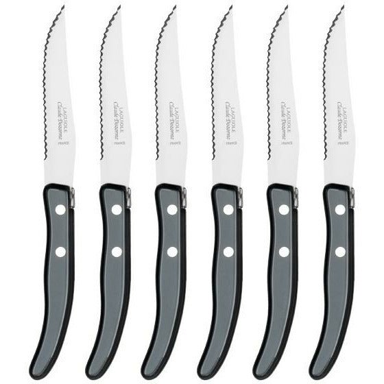 Laguiole Berlingot Steak Knives | Set of 6 | Grey