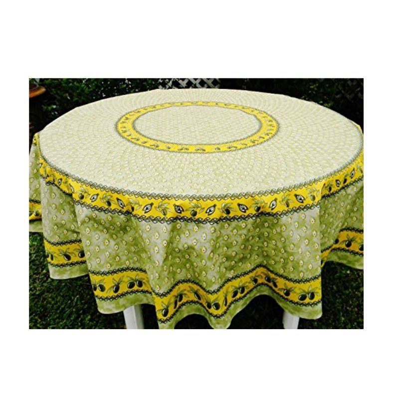 Monaco Green Coated Tablecloth (sizes available) - Home Decors Gifts online | Fragrance, Drinkware, Kitchenware & more - Fina Tavola