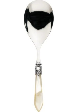 Bugatti Servirisotto Antique Oxford Big Serving Spoon | Crema Madreperla