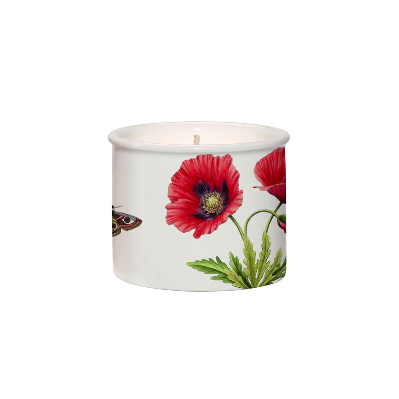 Botanic Scented Candle Ceramic Timeless Collection | Garden Poppy Flower