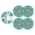Le Cadeaux Madrid Turquoise Appetizer Plates | Set of 4