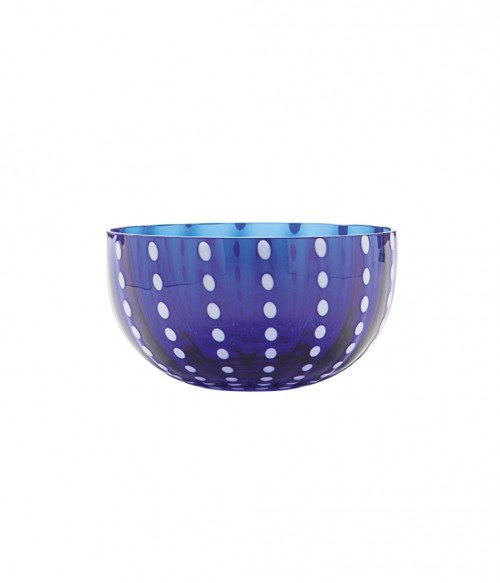Perle Glass Bowl Set in Blue | Set of 4