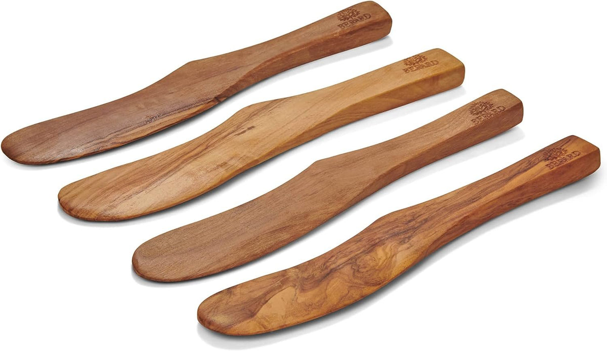 Berard Set of 4 Olivewood Spreaders