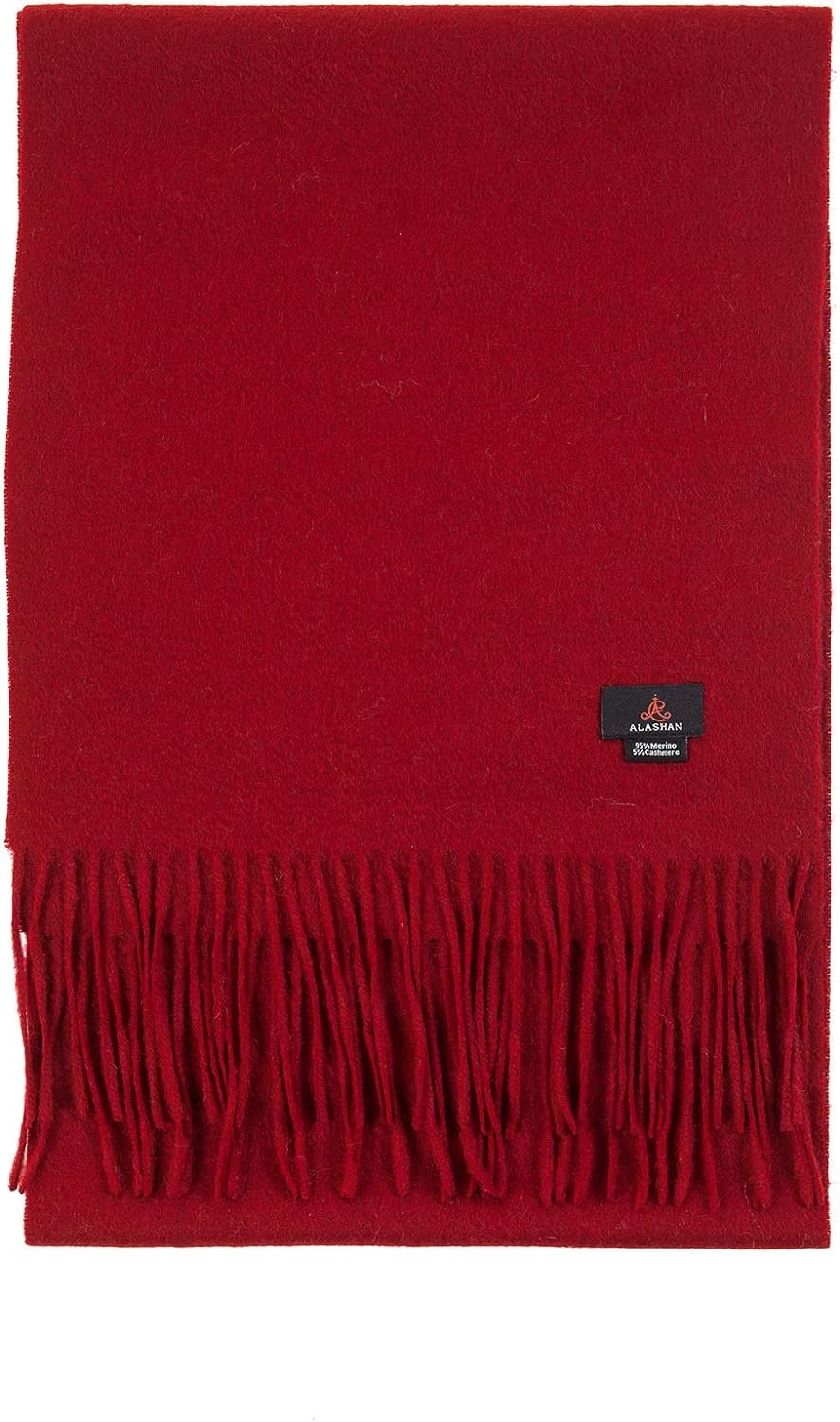Cashmere Blend Woven Scarf | Claret (Wine)