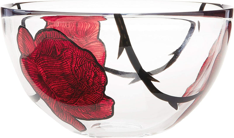 Kosta Boda Tattoo Bowl Large Clear/Red