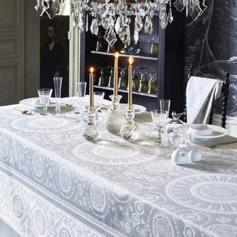 Garnier-Thiebaut Tablecloth Imperatrice Uni Argent 69" x 143" - Home Decors Gifts online | Fragrance, Drinkware, Kitchenware & more - Fina Tavola