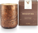 Noble Holiday Luxe Soy Candle in Sanded Mercury Glass | Woodfire