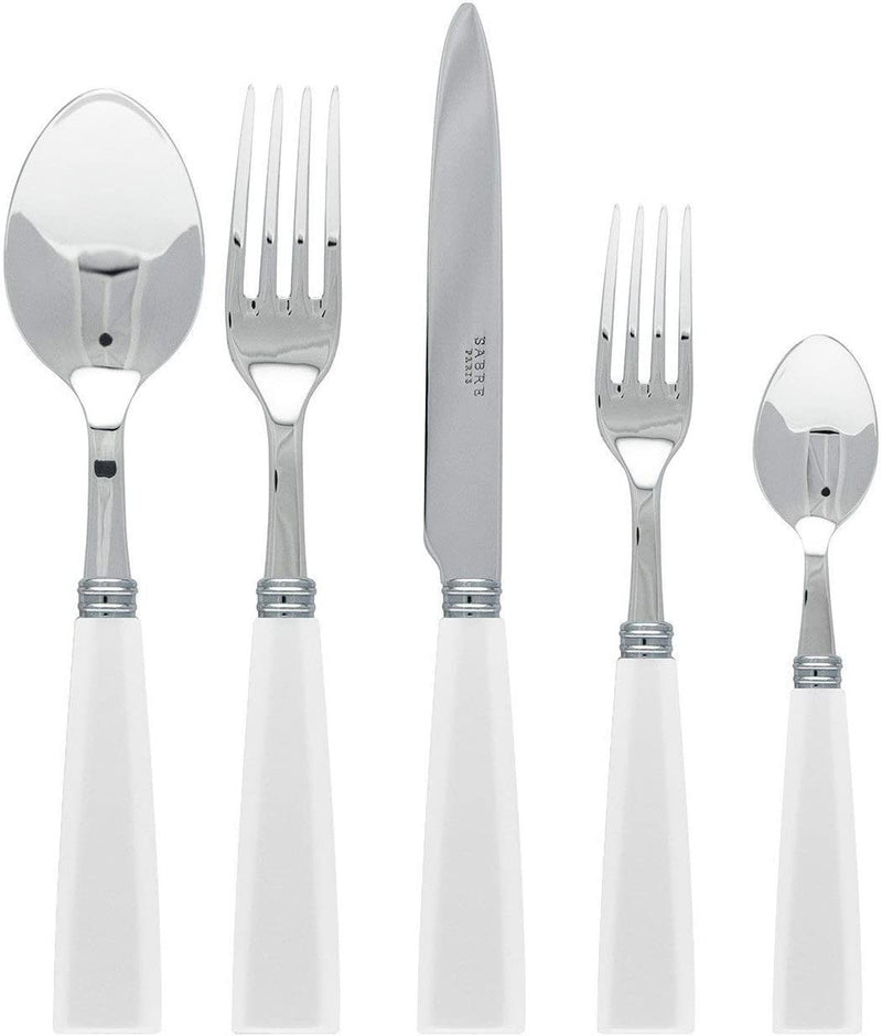 Natura Flatware Set 5 Piece Place Setting | Service for 4 | White