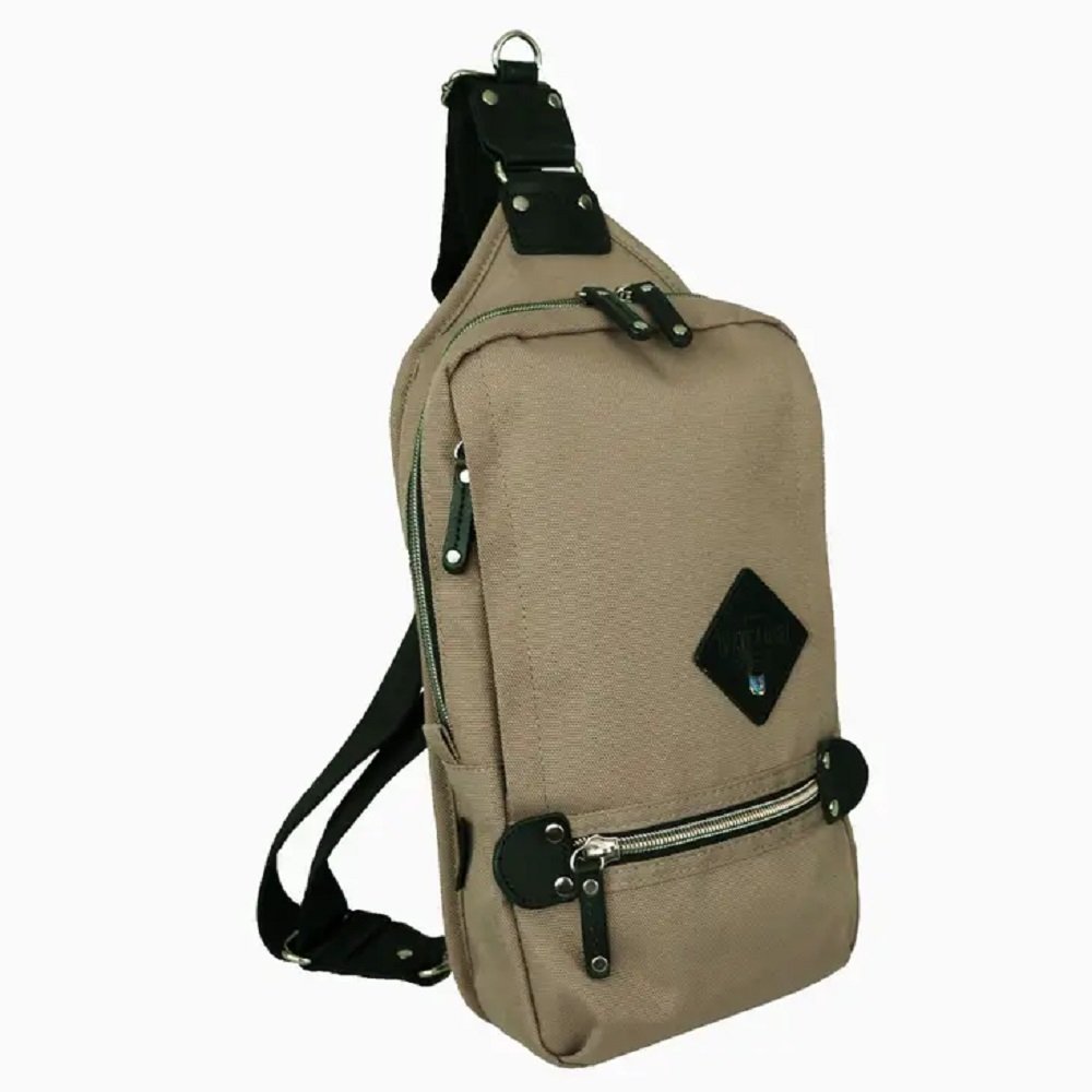 Harvest Label Sling Pack Connect Beige Zippered Pockets