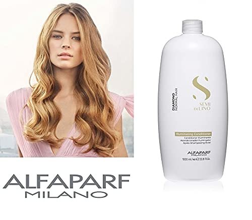 Alfaparf Milano, Alfaparf Conditioner Semi Di Lino Diamond Shine Illuminating Hair Conditioner Professional Salon Quality 1000ml