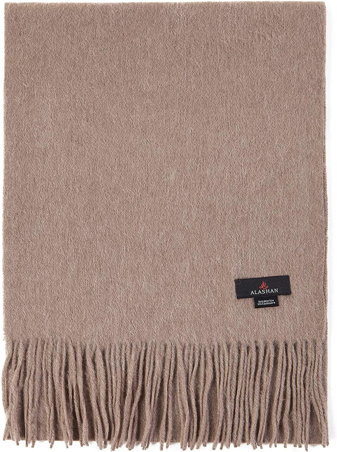 Alashan Cashmere Merino Blend Woven Scarf | Mushroom