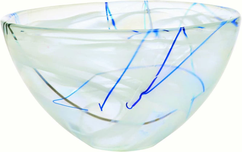 Kosta Boda Contrast Glass Bowl White Medium Art Glass