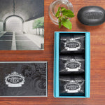 Portus Cale Black Edition Luxury Bar Soaps Gift Set | Citrus, Cedar & Amber