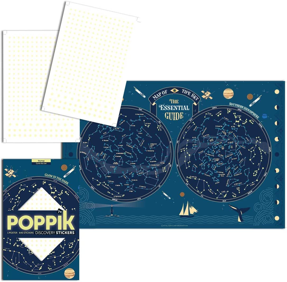 Mosaic Creative Sticker Activity Poster | Sky Map