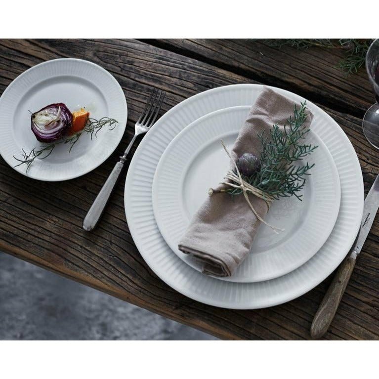 Pillivuyt Plisse White Porcelain Dinnerware | 16 Pieces | Service for 4