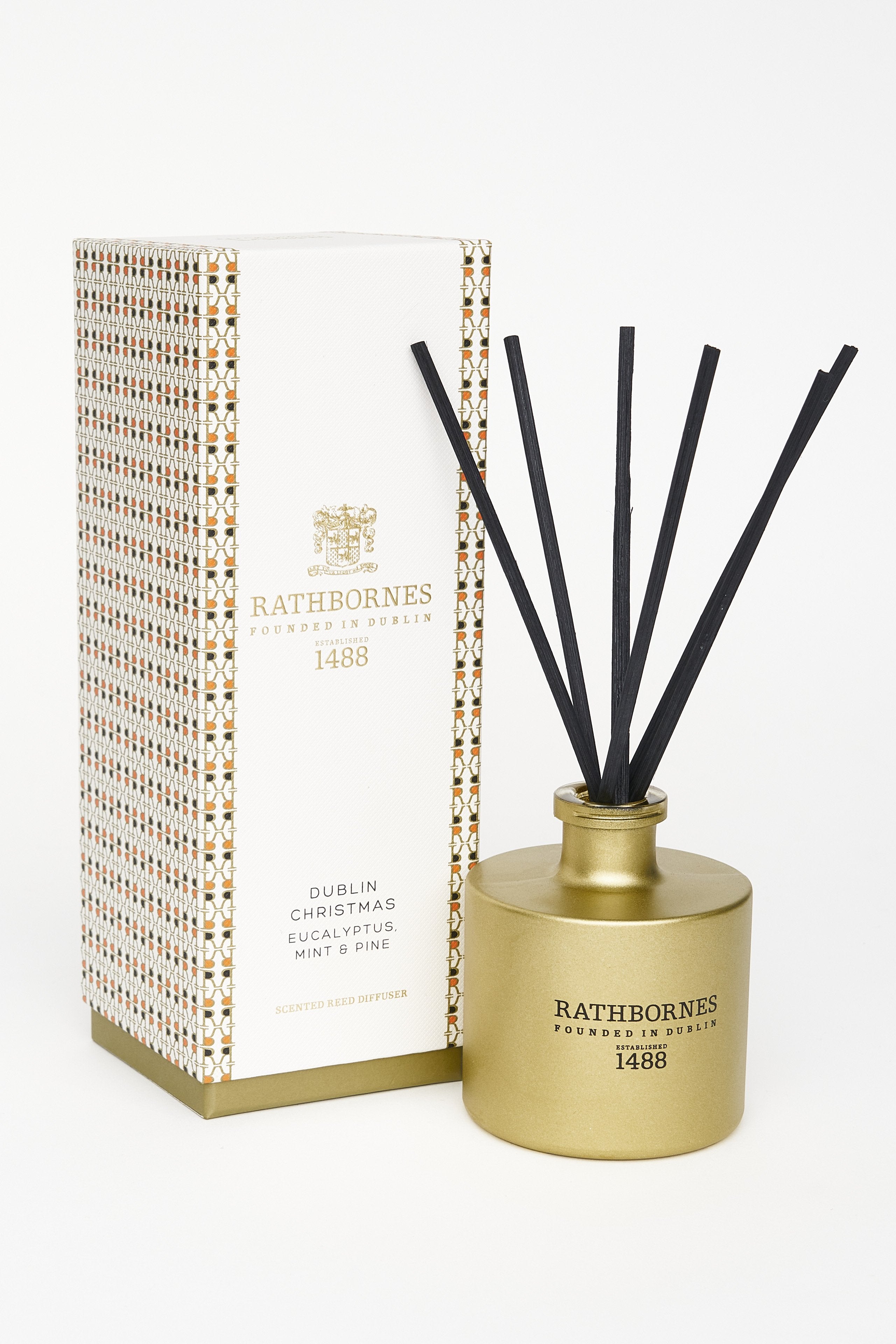 Rathbornes Dublin Christmas eucalyptus mint and pine reed diffuser 200ml