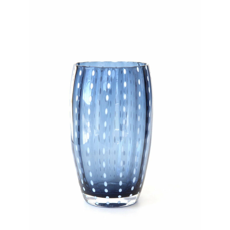 Perle Glass Tumbler Set in Grey Blue | Set of 6 | 16oz