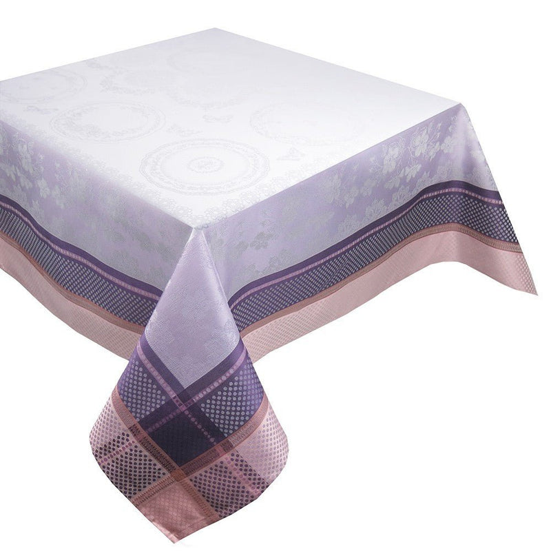 Garnier-Thiebaut Tablecloth Faiences Mauve 69" Square - Home Decors Gifts online | Fragrance, Drinkware, Kitchenware & more - Fina Tavola