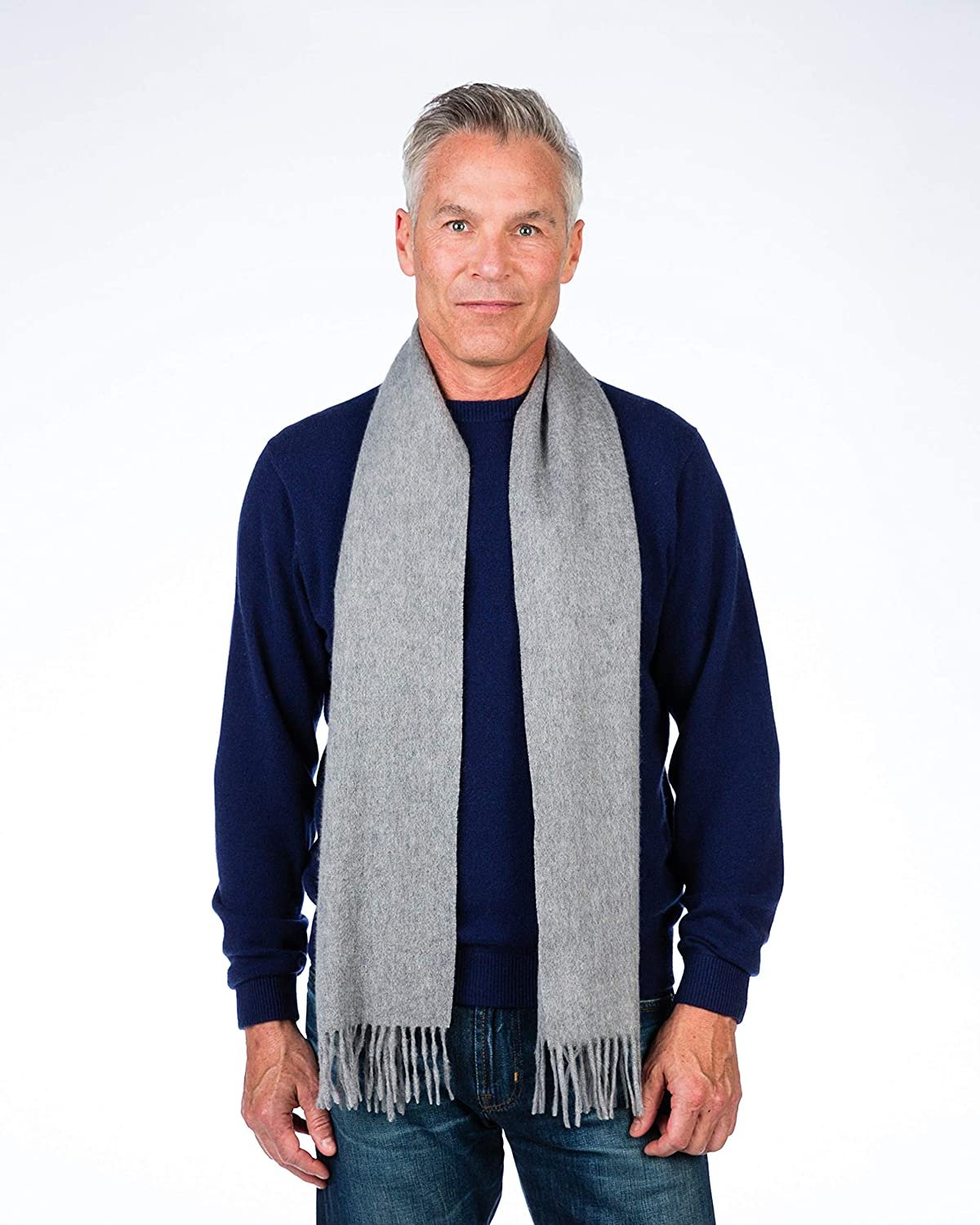 Alashan Cashmere Merino Blend Woven Scarf | Ash