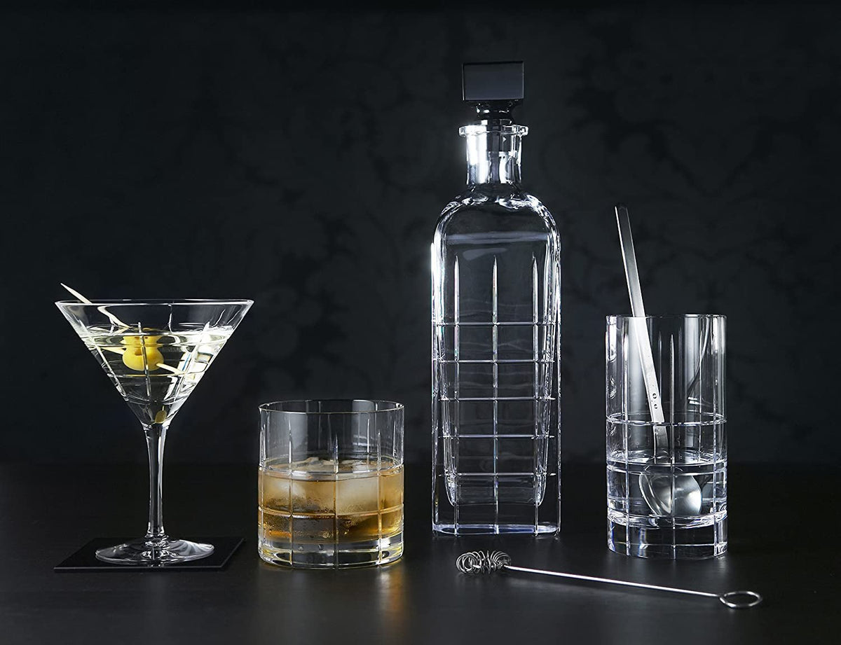 Orrefors Street Double Old Fashioned Crystal Glasses | Set of 2