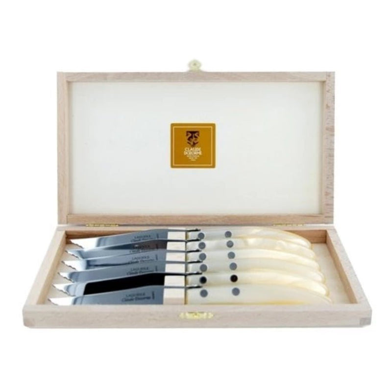 Laguiole Berlingot Steak Knives Pearl (Set of 6) - Home Decors Gifts online | Fragrance, Drinkware, Kitchenware & more - Fina Tavola